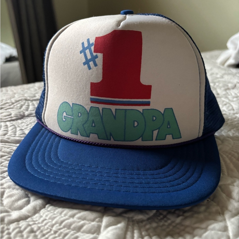 Vtg 70s number one grandpa trucker hat
